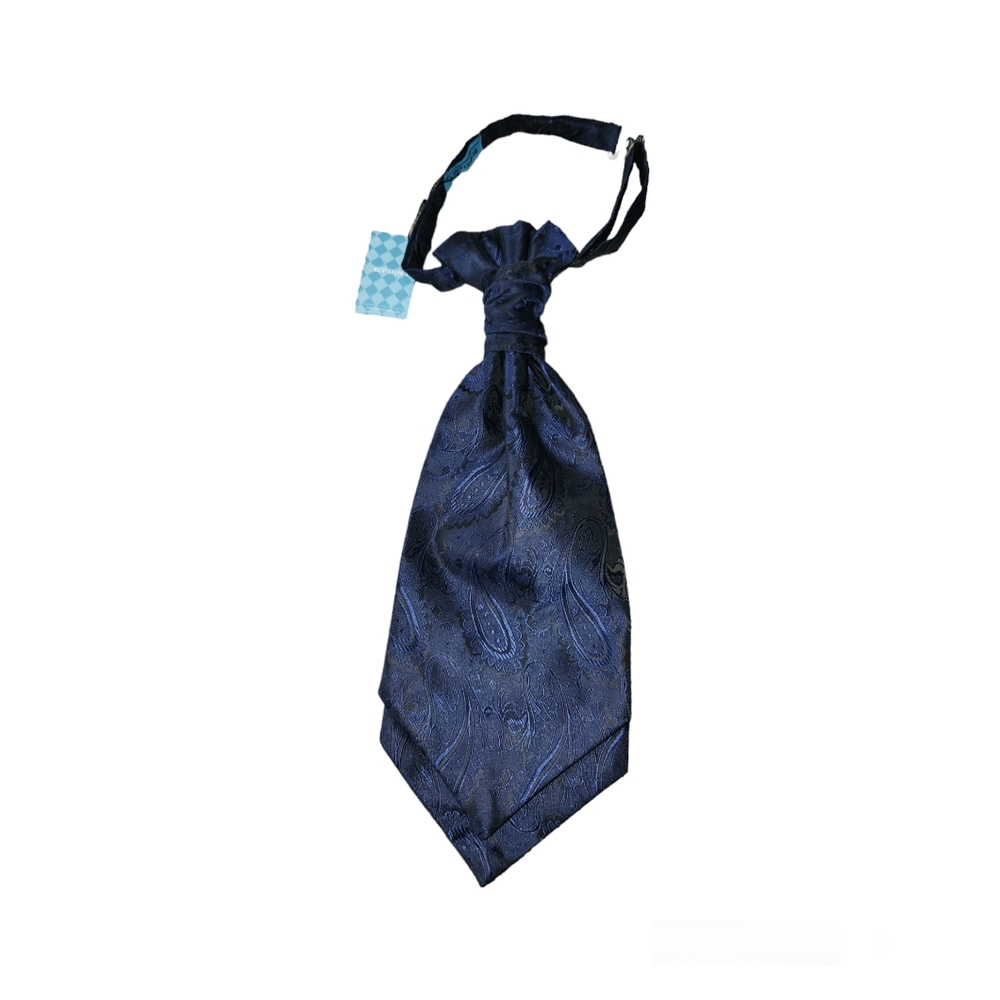 Epoint mens fashion pre tied tie midnight blue paisley